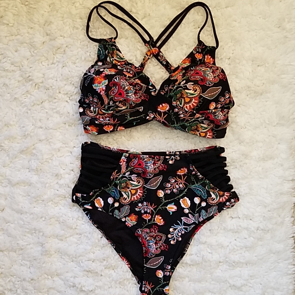 Flower Dance High Waisted Bikini